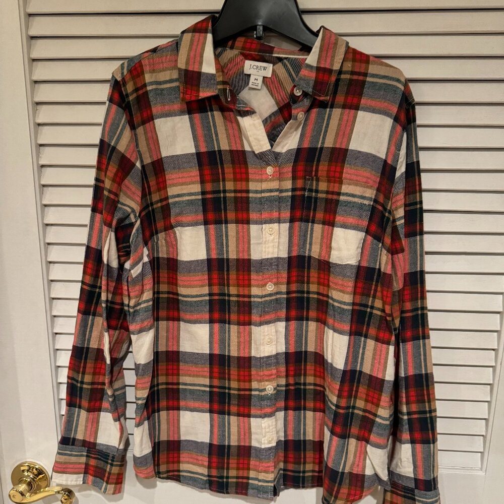 J Crew plaid flannel size medium